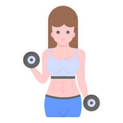 Sticker - 
Fitness flat trendy vector
