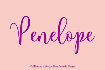 Poster - Penelope Female Name Typescript Calligraphy Text