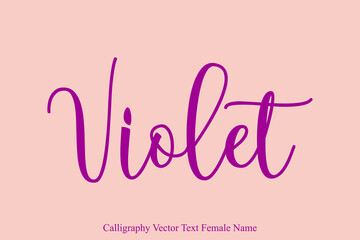 Wall Mural - Violet Female Name Typescript Calligraphy Text