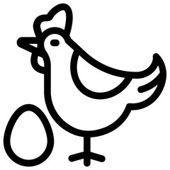 Sticker - Hen With Egg