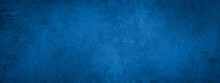 Dark Blue Abstract Stone Concrete Paper Texture Background Banner Panorama With Vignette