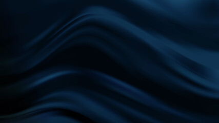 Wall Mural - Dark blue luxury fabric background Smooth shapes Abstract background with smooth wavy structure Modern cover template