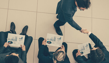 Wall Mural - business colleagues greeting each other at a business meeting.