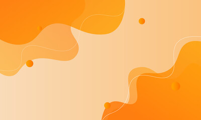 Wall Mural - Abstract orange with fluid background.