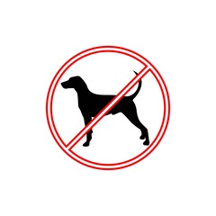 Sticker - No pets icon isolated on white background