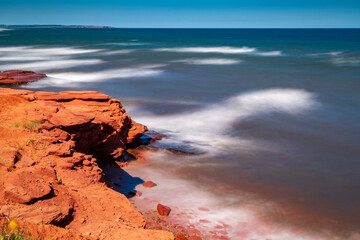 Wall Mural - Red sandstone in Prince Edward Island