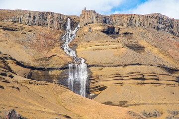 Wall Mural - Waterfall in Hengifossgil in east Iceland