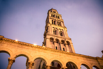 Wall Mural - tower at night in Split 