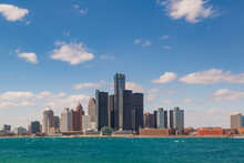  Detroit City Skyline From Windsor