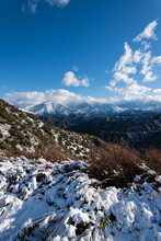 First Snowfall Highlights The Peaks Of The San Gabriel Mountains 