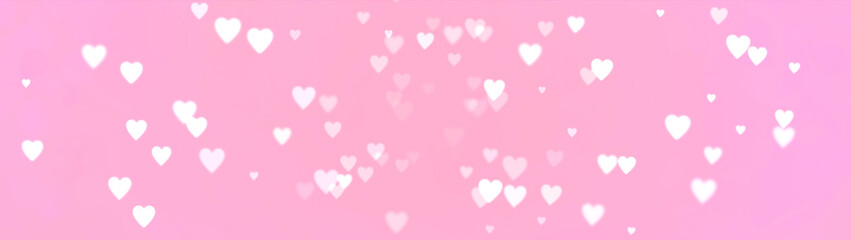 Wall Mural - Abstract pink background with hearts - concept Mother's Day, Valentine's Day, Birthday 
