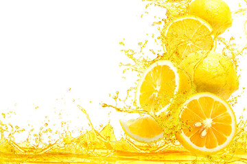 splash of lemon slice