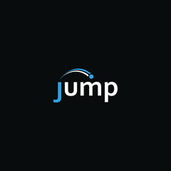 Poster - Jump word business logo design.