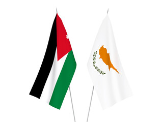 Hashemite Kingdom of Jordan and Cyprus flags