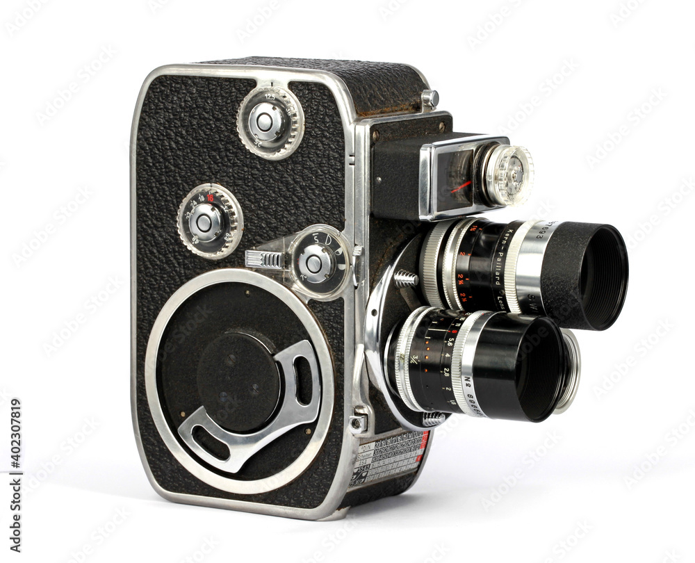A vintage Swiss Bolex Paillard D8L Double 8mm cine camera from