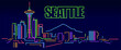 Seattle neon sign skyline