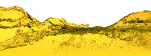 Pouring Oil And Vegetable Or Olive Oil For Background With Bubble