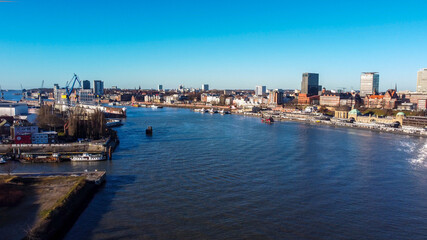 Wall Mural - The district of Hamburg St. Pauli at the harbour - travel photography