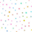 © ProjectPixels - big rainbow glitter stars seamless pattern fun celestial galaxy sky white background