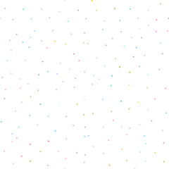 Wall Mural - small rainbow glitter stars seamless pattern fun celestial galaxy sky white background