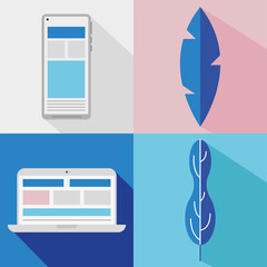 web design icon group vector illustration