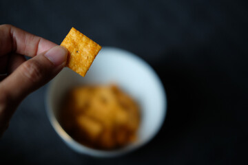 bowl of crackers