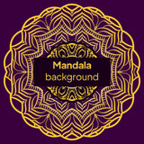 Fototapeta Desenie - Yoga Card Template With Mandala Pattern. For Business Card, Fitness Center, Meditation Class. Vector Illustration.