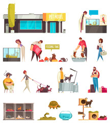 Wall Mural - Pet Service Icon Set