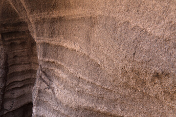 gran canaria, amazing sand stone erosion figures in ravines on punta de las arenas cape on the weste