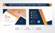 Creative corporate business postcard design template