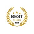Best seller badge icon, Best seller award logo isolated, vector Illustration
