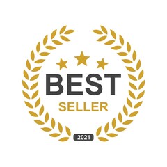 Wall Mural - Best seller badge icon, Best seller award logo isolated, vector Illustration