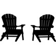 Adirondack chairs Silhouette Vector