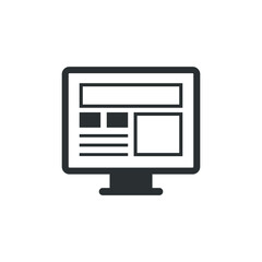 Canvas Print - Website layout icon