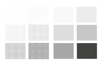 squares of  black dots