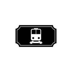 Poster - Train ticket icon isolated on white background 