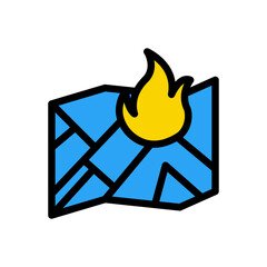 Sticker - map flame