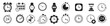 © Graficriver - time clocks icons set. vector illustration