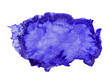 violetter Fleck mit Aquarellfarben mit Platz für Text, isoliert mit weißem Hintergrund