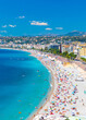 Promenade des Anglais in Nice, France. Nice is a popular Mediterranean tourist destination