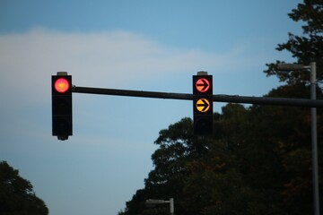 colorful traffic lights at the street