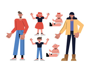 Wall Mural - Family icon collection vector design