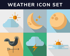 Sticker - weather icon collection vector design