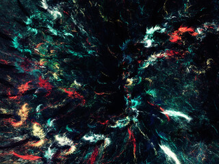  green abstract fractal background 3d rendering illustration