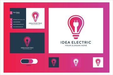 	
idea electric logo design and business card