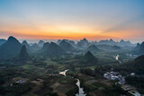 Fototapeta Na ścianę - Karst Mountains in Guilin South China