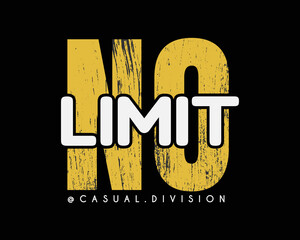 Vector illustration of no limit typography. great for the design of t-shirts, shirts, hoodies, etc.