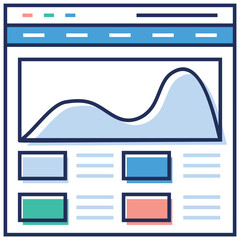 Wall Mural - Web Mountain Graph 