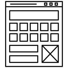 Wall Mural - web wireframe