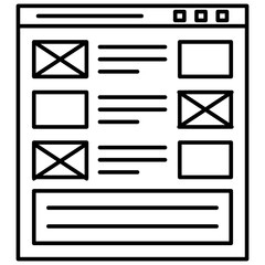 Wall Mural - web wireframe